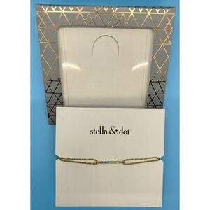 Stella & Dot Harmony Wishing Bracelet - Gold & Rainbow Multi-Color! New!